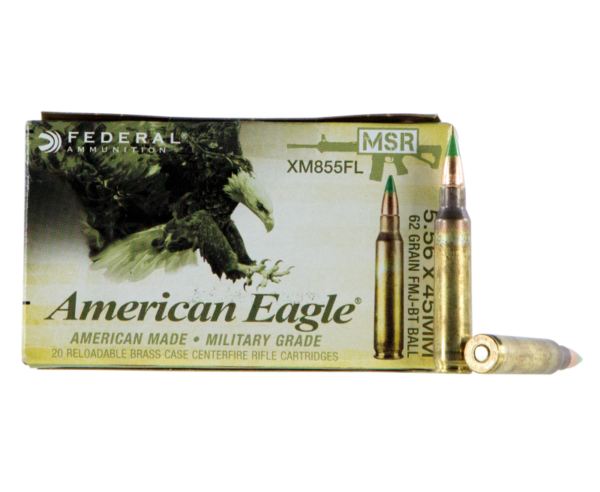 Buy Federal American Eagle XM 5.56 NATO 62 Grain 20-Rounds FMJBT Online!!