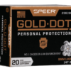 Buy Speer Gold Dot Personal Protection Ammo 9mm 20-Rounds 147 Grain Hollow Point Online!!