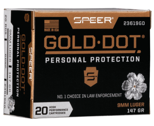 Buy Speer Gold Dot Personal Protection Ammo 9mm 20-Rounds 147 Grain Hollow Point Online!!