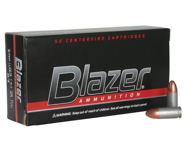 Buy CCI Ammunition Blazer FMJ 124 Grain Aluminum 9mm 50Rds Online!!