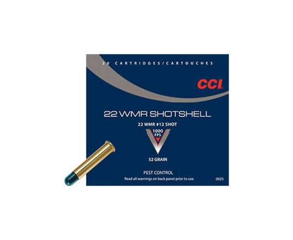 Buy CCI/Speer CCI Shotshell 22WMR 52 Grain Shotshell #12 20/BX 2000/CS Online!!