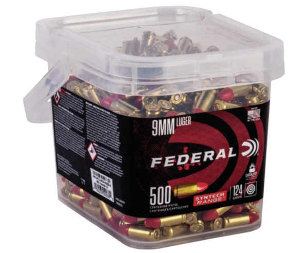 Buy Federal American Eagle Brass 9mm 124 Grain 500-Rounds TSJRN Online!!