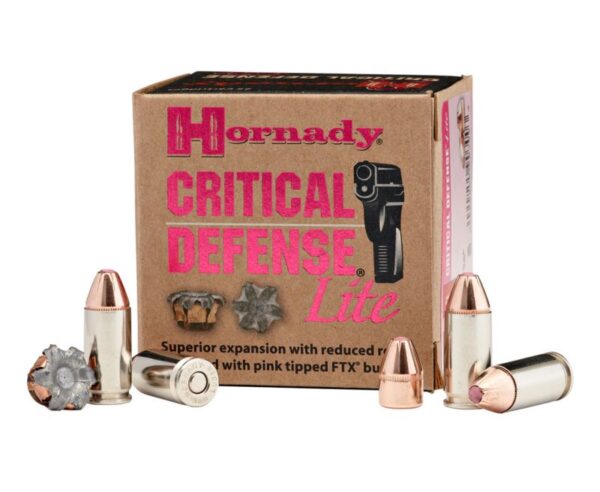 Buy Hornady Critical Defense Lite 9mm 100GR FTX 25Rds Online!!