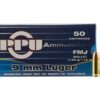 Buy PPU Handgun 9mm Luger 115gr. FMJ Brass 9mm 50Rds Online!!