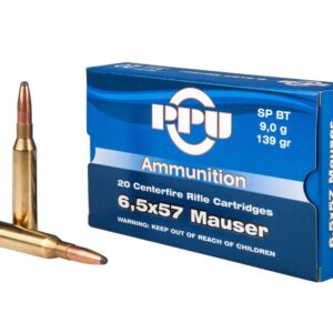Buy PPU PP30063 Metric Rifle 139 Grain 6.5x57mm Mauser 20 Rounds Soft Point Boat Tail Online!!