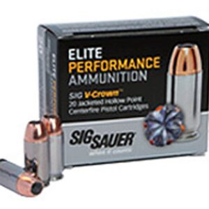 Buy Sig Sauer Elite Performance 9mm 115GR V-Crown JHP 20Rds Online!!