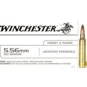 Buy Winchester Ammunition Target and Range Jacketed Frangible 5.56 50gr 20rds Online!!