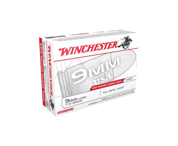 Buy Winchester White Box Brass 9mm 200Rds 115 GR FMJ Online!!