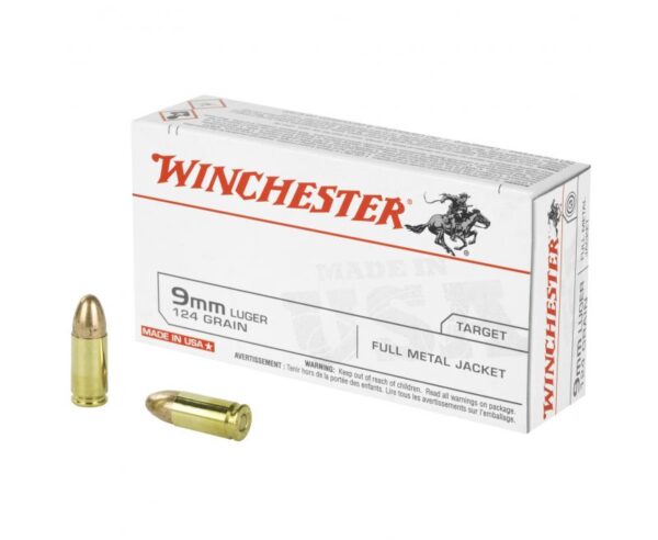 Buy Winchester USA Ammo 9mm 50-Rounds 124 Grain FMJ Online!!