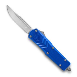 Buy CobraTec FS-X Blue OTF Knife - 2.75" Plain Drop Point Blade with Nylon Sheath Online!!