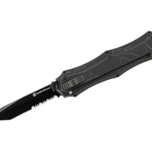Buy Smith and Wesson OTF Knife - 3.5 Black Serrated Spear Point Blade Online!!