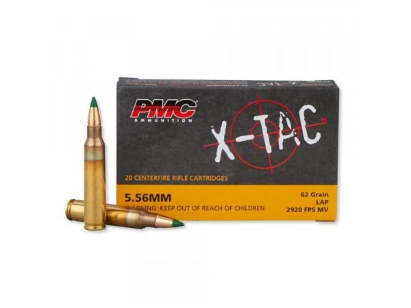 Buy PMC Ammunition X-Tac M855 5.56 NATO 62GR Green Tip LAP 20Rds Online!!